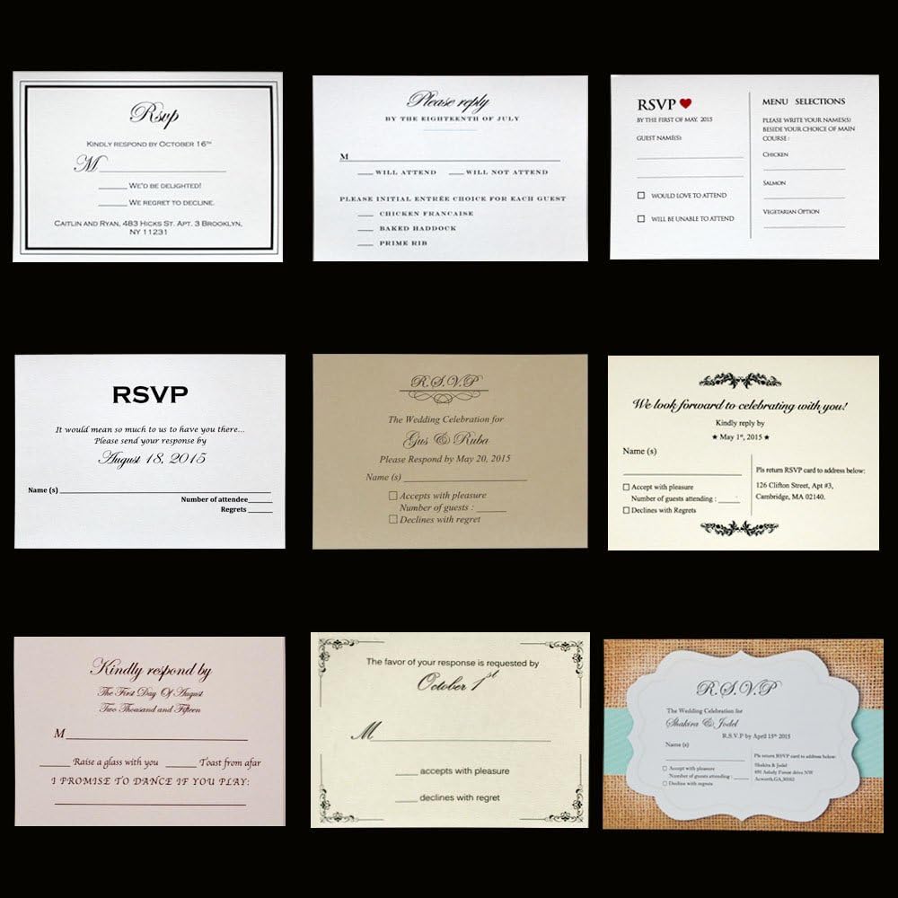 Wedding Invitation Accessories Cards, Response Cards