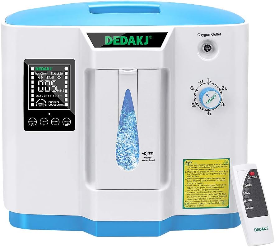 DEDAKJ 110V 1-6L/min Flow Rate 30%-90% Adjustable Machine Humidifiers with Handle - Blue, DDT-1B