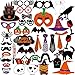 KUUQA Halloween Photo Booth Props Kit Halloween Party Decorations, Pack of 38