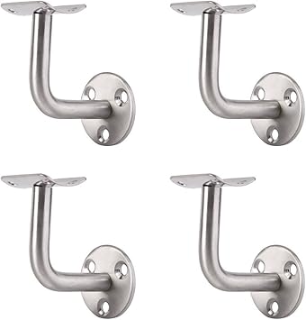 4 Pezzi Acciaio Inossidabile Staffa Corrimano Scale Sostegno Staffe Corrimano Scale Supporto A Parete Per Corrimano Zincata Da Avvitare Argento A Amazon It Fai Da Te