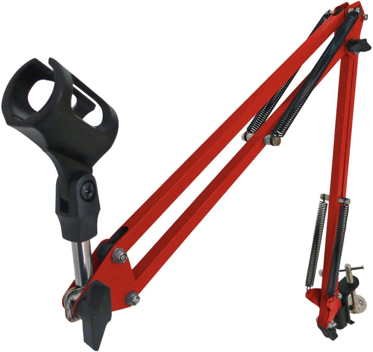keepdrum NB35 RD Red Table Microphone Arm Swivel Arm Microphone Stand