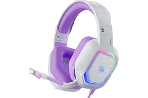 ZIUMIER Z30 Purple Gaming Headset for PS4, PS5, Xbox One, PC, Wired Over-Ear Headphones with Noise Canceling Microphone, RGB LED Light, Comfortable Earmuffs, Stereo Surround Sound