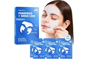 HONEYDEW LABS Forehead Wrinkle Patches and Smile Line Patches with Retinol, Collagen, Peptides- Anti Wrinkle Patches - Face Tape Overnight Wrinkle Treament for Woman for Smoothing and Firming (18PCS)