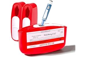 Compact Travel Sharps Container Pack of 3 - Pocket-Size Safe Disposal Bin Holds Up to 25 Sharps Secure Locking Design for Dai