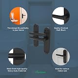 EAI Oliena Matt Black Internal Door Handles Pair on Backplate view 6