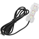Kodrily Soft LED Aquarium Plant Light, 5V 0.6W USB 2.0 Mini Aquarium Lamp, LED Desktop Fish Tank Light with 3.28ft Cable, White Lighting Small Water Plant Light for Plant Grow
