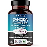 Potent Candida Cleanse Supplement – Candida Complex with Oregano, Caprylic Acid, Black Walnut & Probiotics – Supports Gut Health, Digestion & Intestinal Flora - 60 Candida Support Capsules