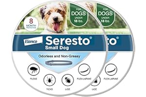 Seresto Small Dog Vet-Recommended Flea & Tick Treatment & Prevention Collar for Dogs Under 18 lbs. | 2 Pack