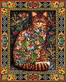 White Mountain Puzzles Tapestry Cat - 1000 Piece