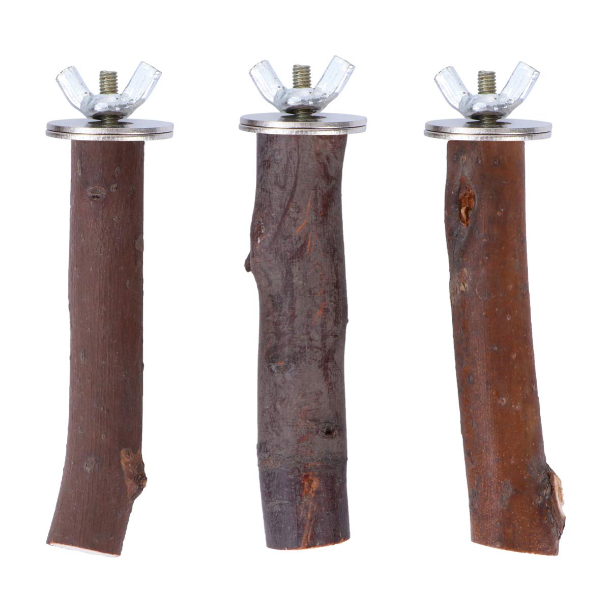 3 PCS Wooden Chew Sticks Stand Platform Hamster Chew Toys Teeth Care Molar Toy for Guinea Pig Chinchilla Rabbits Bird Bunny Small Animal