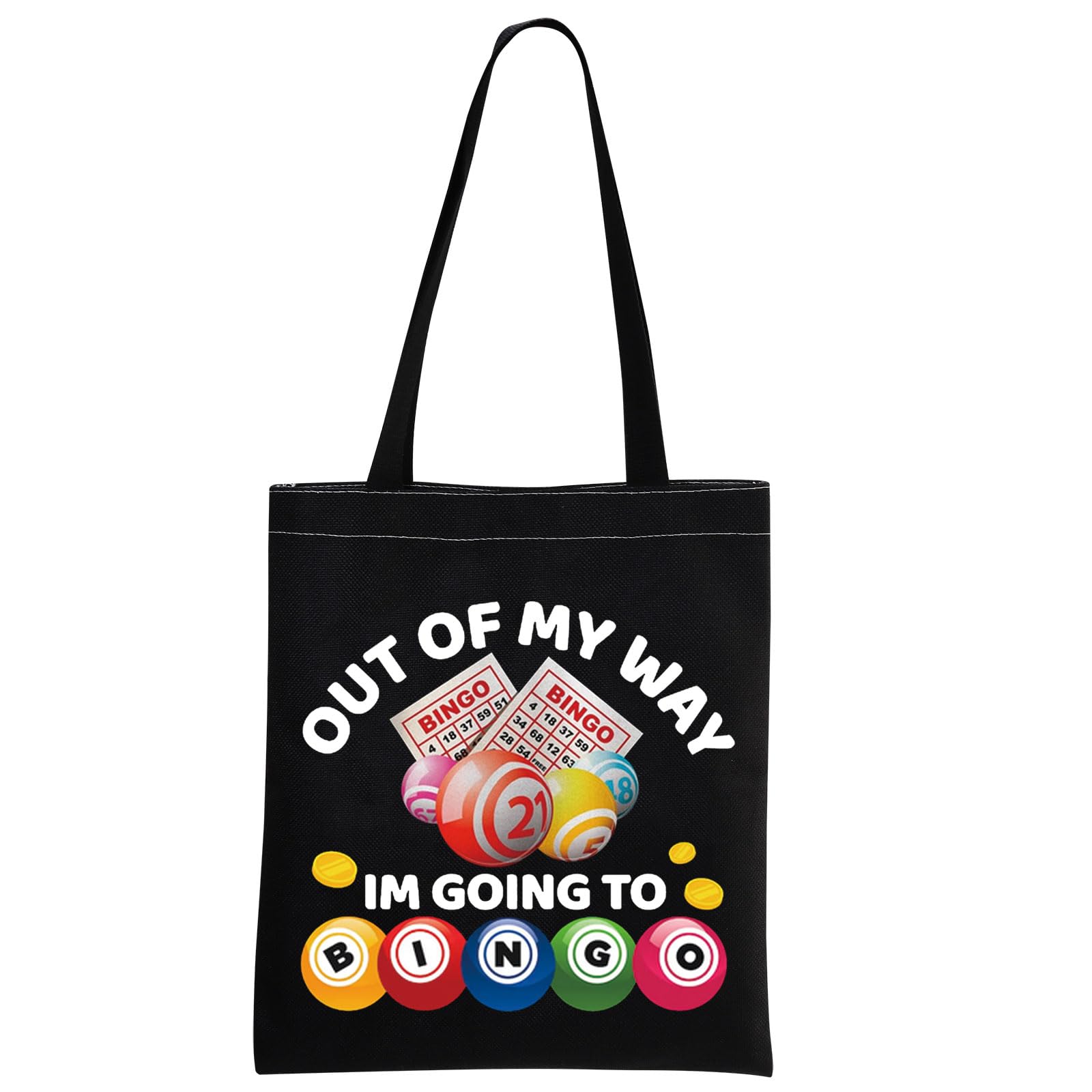 MYSOMY Lucky Bingo Tote Bag Bingo Lover Gambler Gift Out Of My Way I'M Going To Bingo Travel Bag Organizer Shopping Bag (UK GOING BINGO TB)