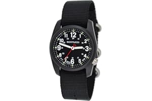 Bertucci DX3 Men’s Field Watch | Black Nylon Band | Swiss Super Luminous Technology | Innovative Design, Durable Build, Light Weight Comfort | 11015
