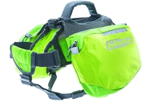 Outward Hound Kyjen 22008 Quick Release Backpack Saddlebag Style Dog Backpack, Small, Green