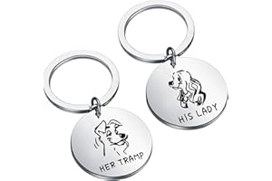 FAADBUK Couple Keychain Lady Tramp Inspired Keychain His Lady Her Tramp Anniversary Wedding Gift Valentine’s Day Gift