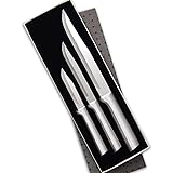 Rada Cutlery Housewarming Knife Gift Set – 3 Piece Stainless Steel Knives With Brushed Aluminum Handles Made in the USA