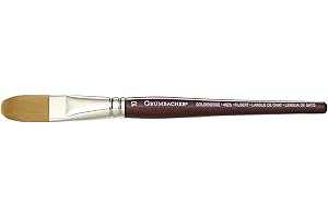 Grumbacher Goldenedge Golden Toray Filbert Watercolor Brush, Synthetic Bristles, Size 10 (4625.100)