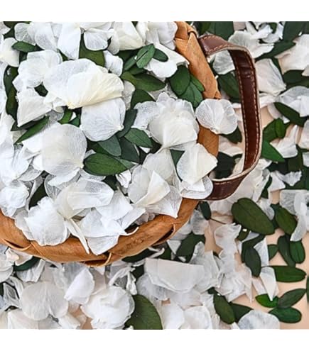 3.5 Oz Dried Rose Petals Wedding Biodegradable Petals, Natural Preservation Real Flower Petals, Suitable For Flower Petals For Flower Girl, Romantic Night, Table Decoration (White Pink, 100g - View #7