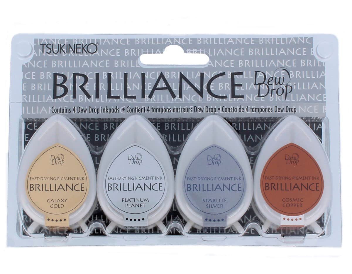 Tsukineko BD100006 3.5 x 5 cm Stamp Pad in Brilliance Assorted,