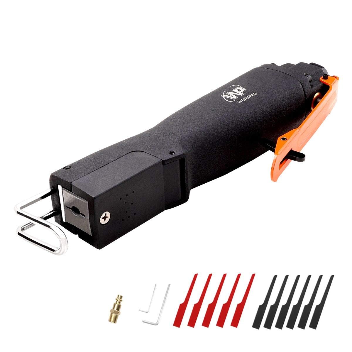 WorkPad pneumatic car body saw with 5-piece 24T and 5-piece 32T saw set. Jigsaw Powerful and extremely durable, perfect for car mechanics and craftsmen.