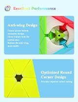 ROXENDA Pyramid Speed Cube Original Triangle Pyraminx Puzzle Stickerless view 4