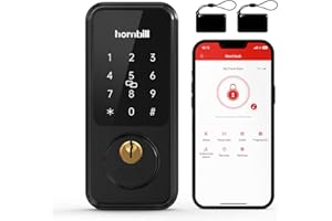 Smart Front Door Locks Deadbolt: Hornbill Keyless Entry Keypad Door Lock, Digital Electronic Bluetooth Code Locks for House Airbnb