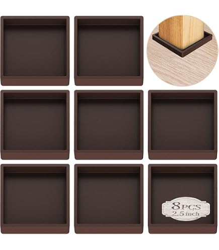 Furniture Caster Cups - 8 Pack 3.5" Rubber Non-Slip Pads To Protect Floors From Scratches - View #12