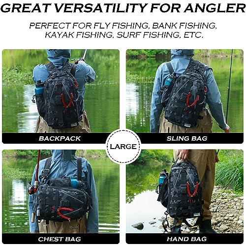 Ghosthorn Fishing Tackle Backpack Storage Bag Fishing Backpack with