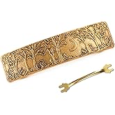 Amaxer Viking Gold Silver Barrettes for Women Girls Celtic Hair Clips for Thick Thin Hair Vintage French Hair Clips Hair Styling Accessories (Gold-Forest)
