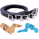 Body Combination Restraint Leather Belt - Davidsource 7 Pieces/Set Faux Leather Black Belt Body Combination Bondage Restraint Straps SM Binding Kit