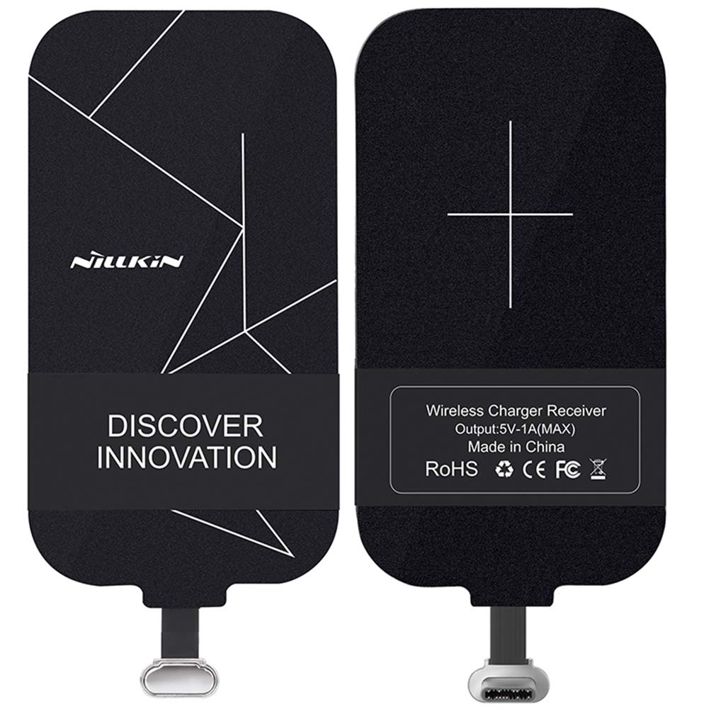Nillkin Wireless Charger USB C Qi Receiver, [Ultra Thin] Magic Tags Wireless Charger Receiver Fast Charge Type C Phones, Compatible with Galaxy A52/A70, Ulefone Note 7, Huawei, Xiaomi and More