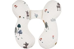 Blublu Park Baby Travel Pillow Upgraded, Soft Baby Head Support Pillow for Newborn Toddler，Babies Neck Car Seat, Pushchair and Strollers, Deer