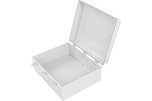 Qiilu DIY Project Waterproof Electrical Junction Box with Mounting Panel - Durable ABS Electrical Enclosure for Outdoor Use (