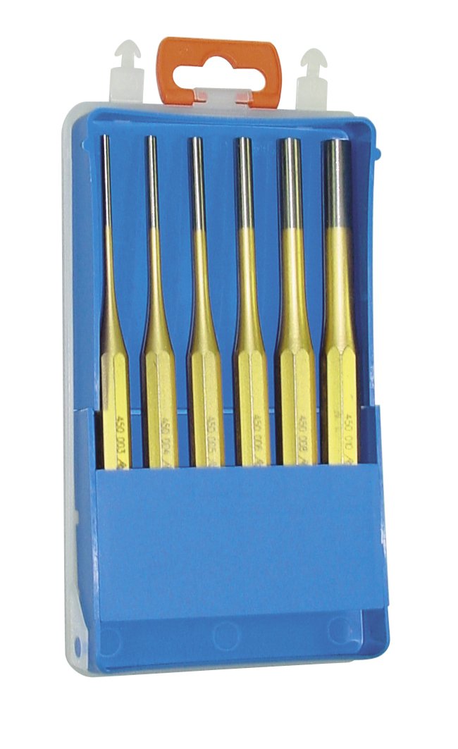 Rennsteig 425 150 0 "Standard" Parallel Pin Punch Set in Plastic Case, Gold