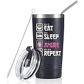 Onebttl Anime Gifts For Men, Women, Boys - 20oz/590ml Double Wall Vacuum Insulated Stainless Steel Tumblers Cups - Birthday Kawaii Gifts for Anime Lovers - With Japanese