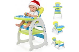 SANDINRAYLI Baby High Chair,3 in 1 High Chairs for Babies and Toddlers, Convertible Toddler Highchair, Adjustable Infant Feeding Chair for Boy & Girl, Easy Clean Baby Eating Chair for 6 Months and Up