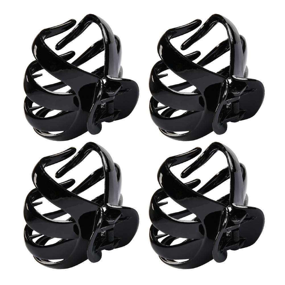FOROREH Large Hair Claw Clips 4 pcs Non-Slip Octopus Hair Claws Clip with Handle Hair Clips Headgear for Women Thick Hair