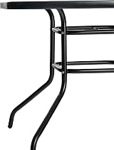 Harbour Housewares Square Glass Top Garden Table 90x90cm Parasol Hole view 6