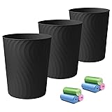 YGJT Small Trash Can, 3 Pack 1.8 Gallons Bathroom