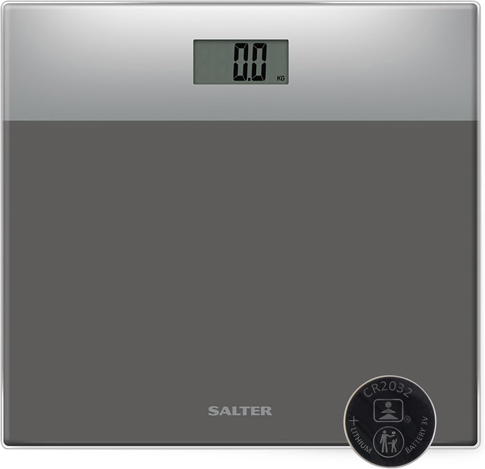 Salter Digital Bathroom Scale Easy Read LCD 180 kg Silver Grey