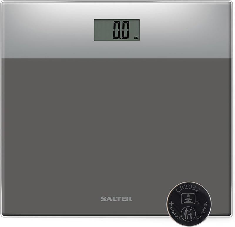 Salter Digital Bathroom Scale Easy Read LCD 180 kg Silver Grey