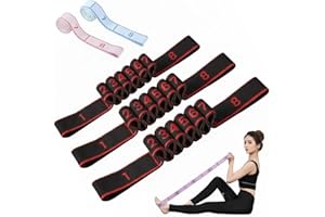 Numbered Resistance Bands for Glutes, Fitness Elastic Tension Exercise Pull Rope for Stretching and Yoga, Pilates, Dance, Wom