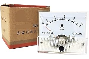 INFRI 1PCS 85L1 AC Analog Current Meter Panel 50mA 500mA 1A 5A 10A 20A 50A 100A Gauge Current Mechanical Ammeter(10A)