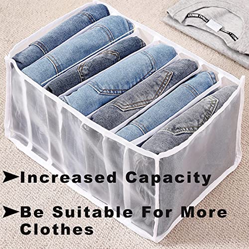 DINBLEX Wardrobe Clothes Organizer 3 Pack, Drawer Organizers For Clothing, Pants Organizer