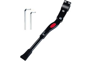 Bike Kickstand Adjustable Aluminium Alloy Bicycle Side Kickstand Rear Mount Fit for 22" 24" 26" 28" Mountain Bike Adults
