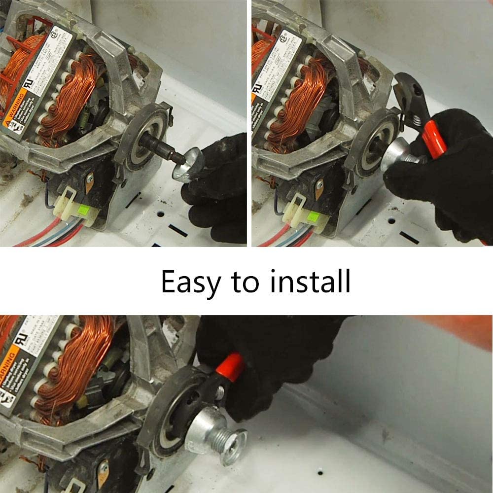 8066184 Dryer Motor Pulley & 341241 Dryer Drum Belt by AMI PARTS Compatible with Whirlpool Maytag Kenmore Dryer -Replaces AP6011686