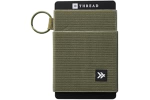 Thread Wallets Ultra Slim Minimalist Card Holder Wallet for Men and Women (Olive, One Size)