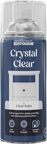 Rust-Oleum 400ml Crystal Clear Spray Paint Aerosol Satin Semi Gloss UV Interior view 6