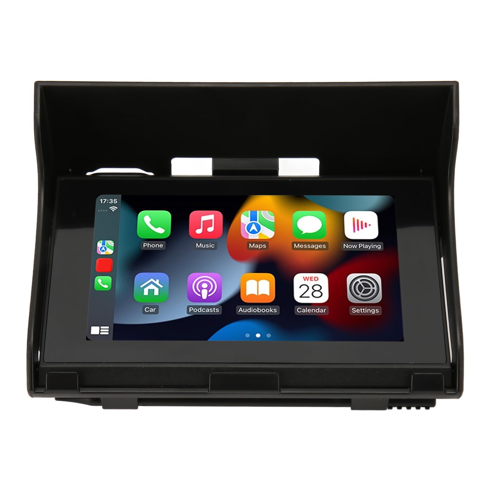 Portable Wireless Carplay & Android Auto Screen for Motorcycle, 5 inch Car Stereo with MirrorLink/Bluetooth, IP67 Waterproof, GPS Navigator Car Audio for Motorbike