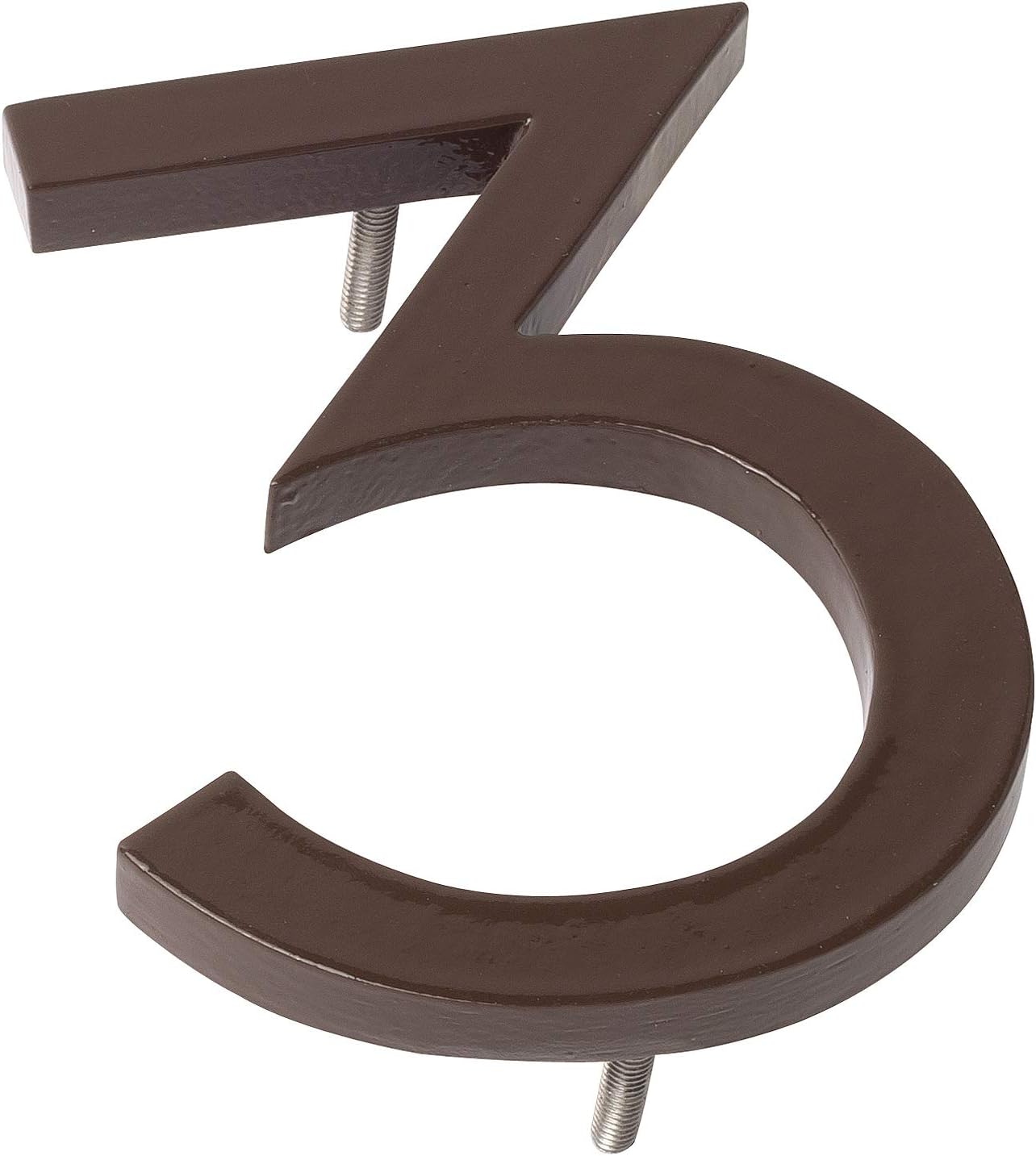 Address Signs - Montague Metal Products MHN-10-F-RB1-3 Solid Brushed Aluminum Modern Floating Address House Numbers, 10