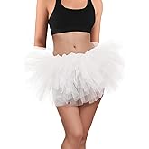 BFONS Tutus for Women Adult 5 Layered Tutu Tulle Skirts Costumes for Womens Tutu Skirts for Girls Teens Halloween Ballet